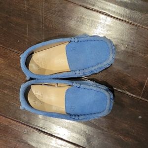 Janie and jack blue suede shoes mocs size 9